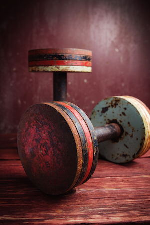 old dumbbells maintenance workout