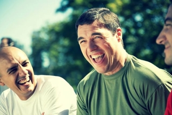 man laughing how to maintain weight loss