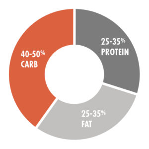 pie chart showing carbs protein and fat how to lose weight fast for men