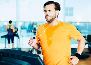 running on treadmill