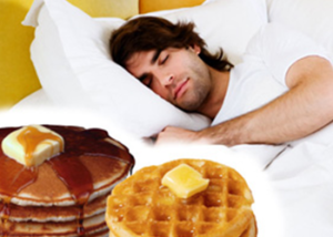sleeping with pancakes