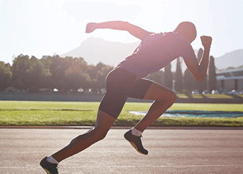 man sprinting power workout for men