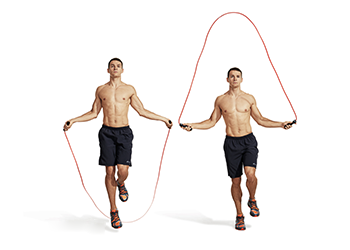 man jumping rope best weight loss exercises at home