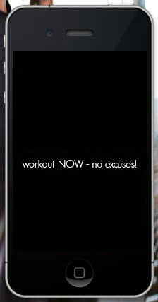 workout motivation on smart phone